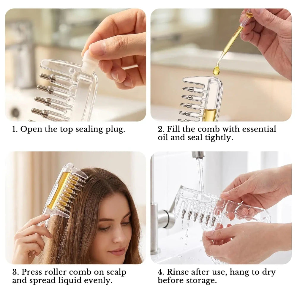 Scalp Oil Applicator Massage Comb